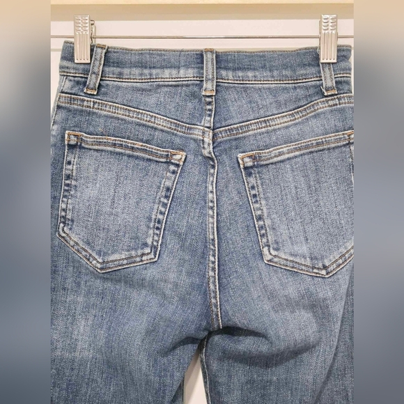 Reformation Harper high rise raw hem Destin wash skinny jeans size 23 - Picture 7 of 11